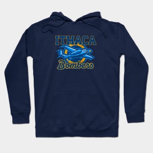 Support the Ithaca Bombers with this vintage design Hoodie